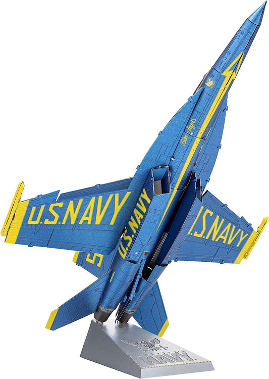 Metal Earth Premium Blue Angels F/A-18 Super Hornet 3D Model + Tweezers 01334