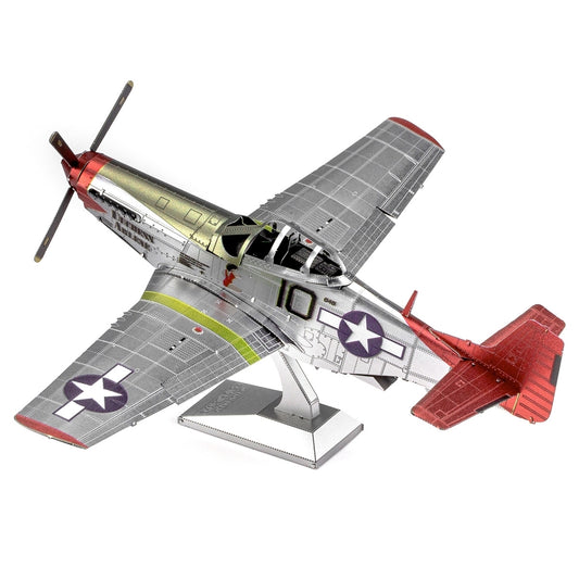 Metal Earth Premium Tuskegee Airmen P-51D Mustang 3D Model + Tweezers 14358
