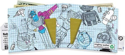 Mighty Wallet Ultra Thin Strong Tyvek Wallet Dynomighty - Robots 16248