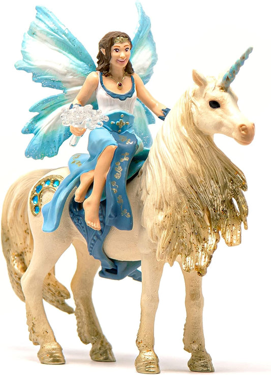 Bayala 42508 Mermaid Eyela Doll with Golden Unicorn figure Schleich 69010