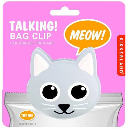 Cat Talking Bag Clip by Kikkerland 68810