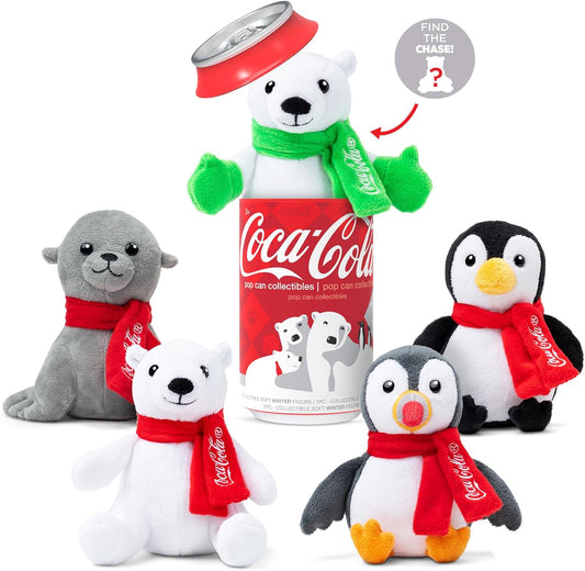 Coca-Cola Pop Cans! Collectible 5" 1 Random Plush Stuffed Animal 12oz 40310