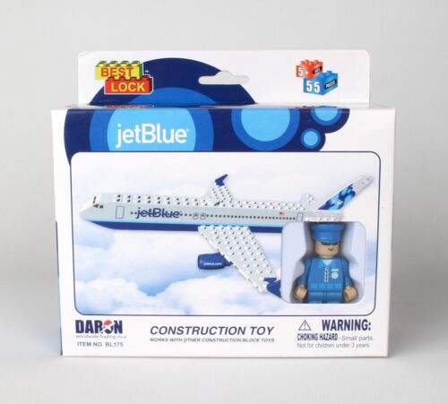 Daron jetBlue Plane 55 Piece Construction Toy 51753