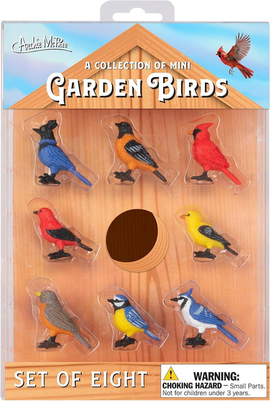 Mini Garden Birds Collection Set of 8 Soft Vinyl Birds Accoutrements 30843