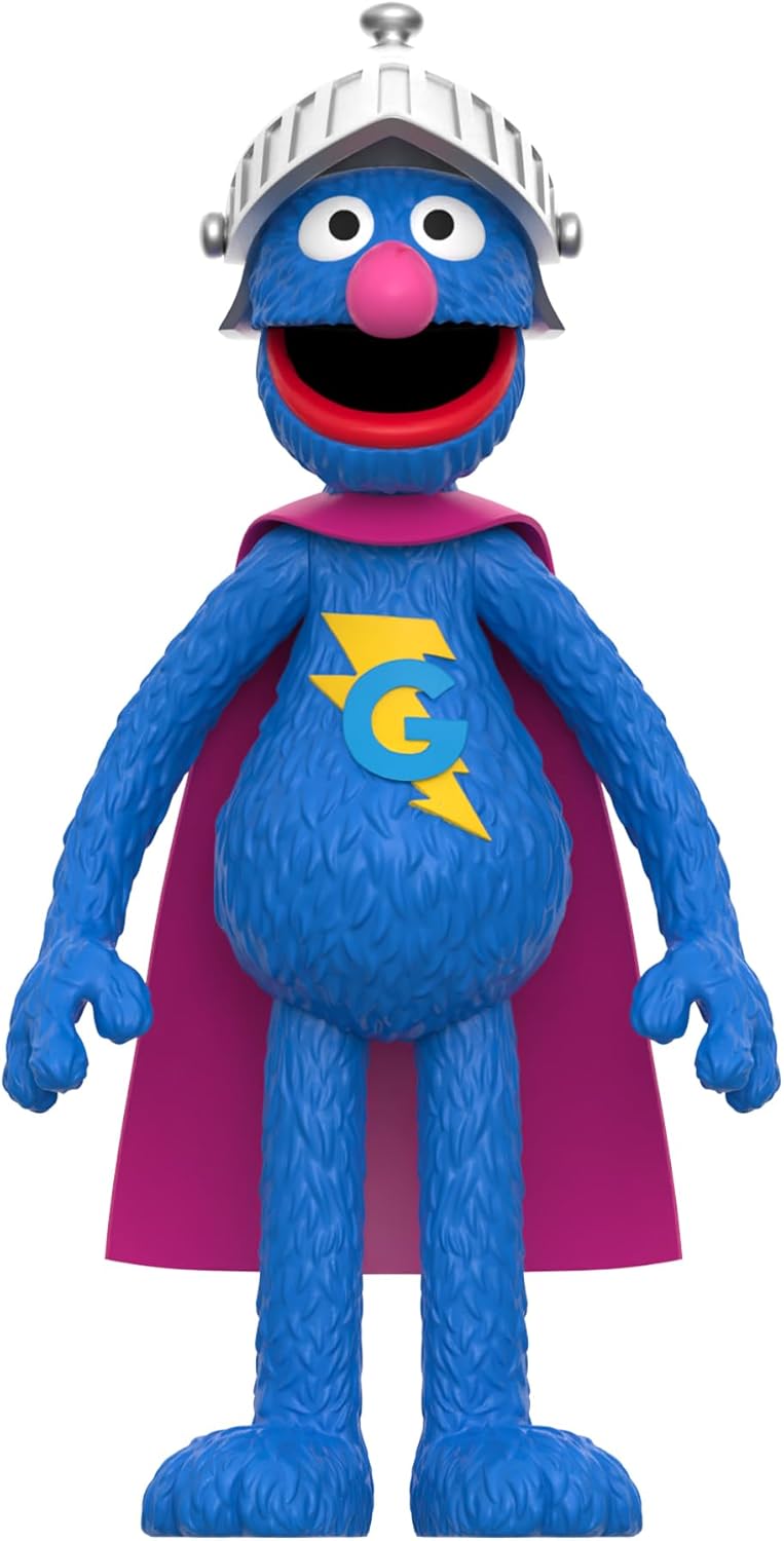 Reaction Sesame Street Super Grover toy figure Super7 78570