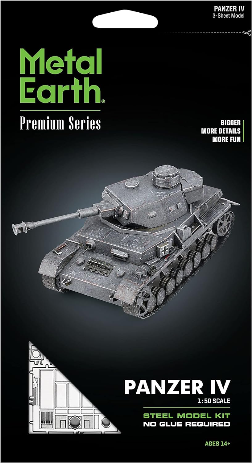 Metal Earth Premium Panzer IV 3D Laser Cut Model + Tweezers 01440