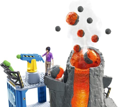 Dinosaur Base Camp Station and Erupting Volcano Schleich 49319