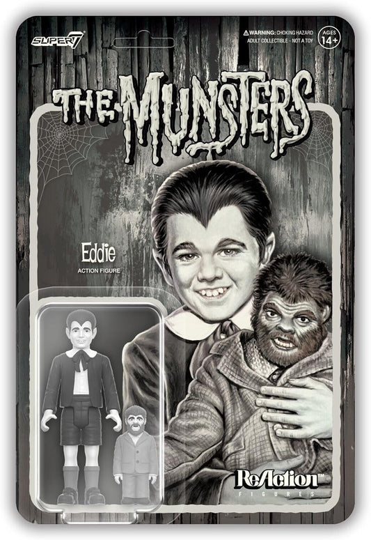 Reaction The Munsters Eddie (Grayscale) figure Super7 28612