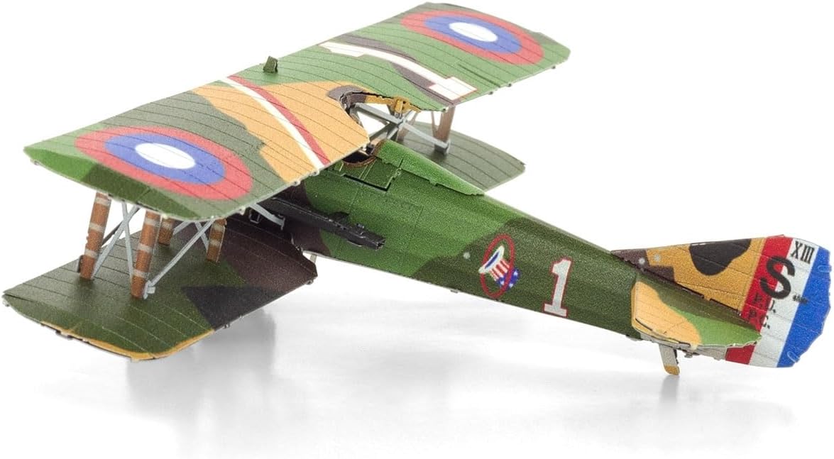 Metal Earth Color Spad S.XIII Biplane 3D Metal Model + Tweezers 00245