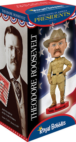 Royal Bobbles Presidents Theodore Teddy Roosevelt bobblehead figure 10436