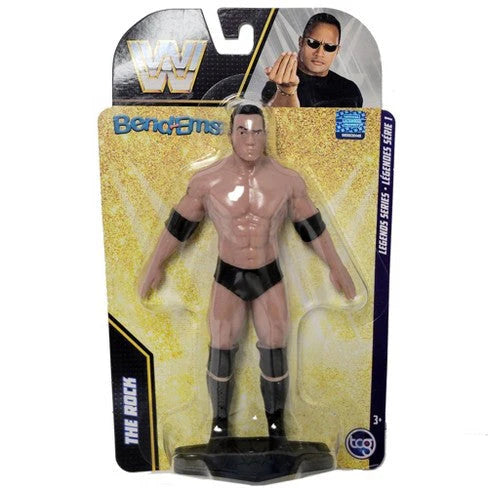 WWE Legends BendEms The Rock bendable toy figure NJ Croce 50408