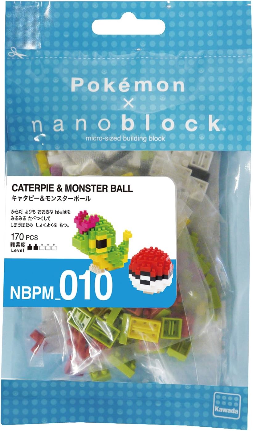 Nanoblock Pokemon Caterpie & Poke Ball 170 pcs Kawada 49560