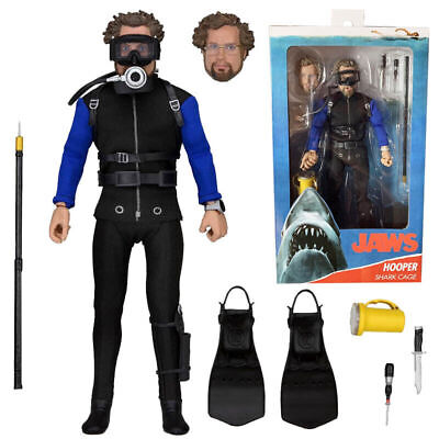 Jaws Matt Hooper Shark Cage Clothed Figure NECA 33456