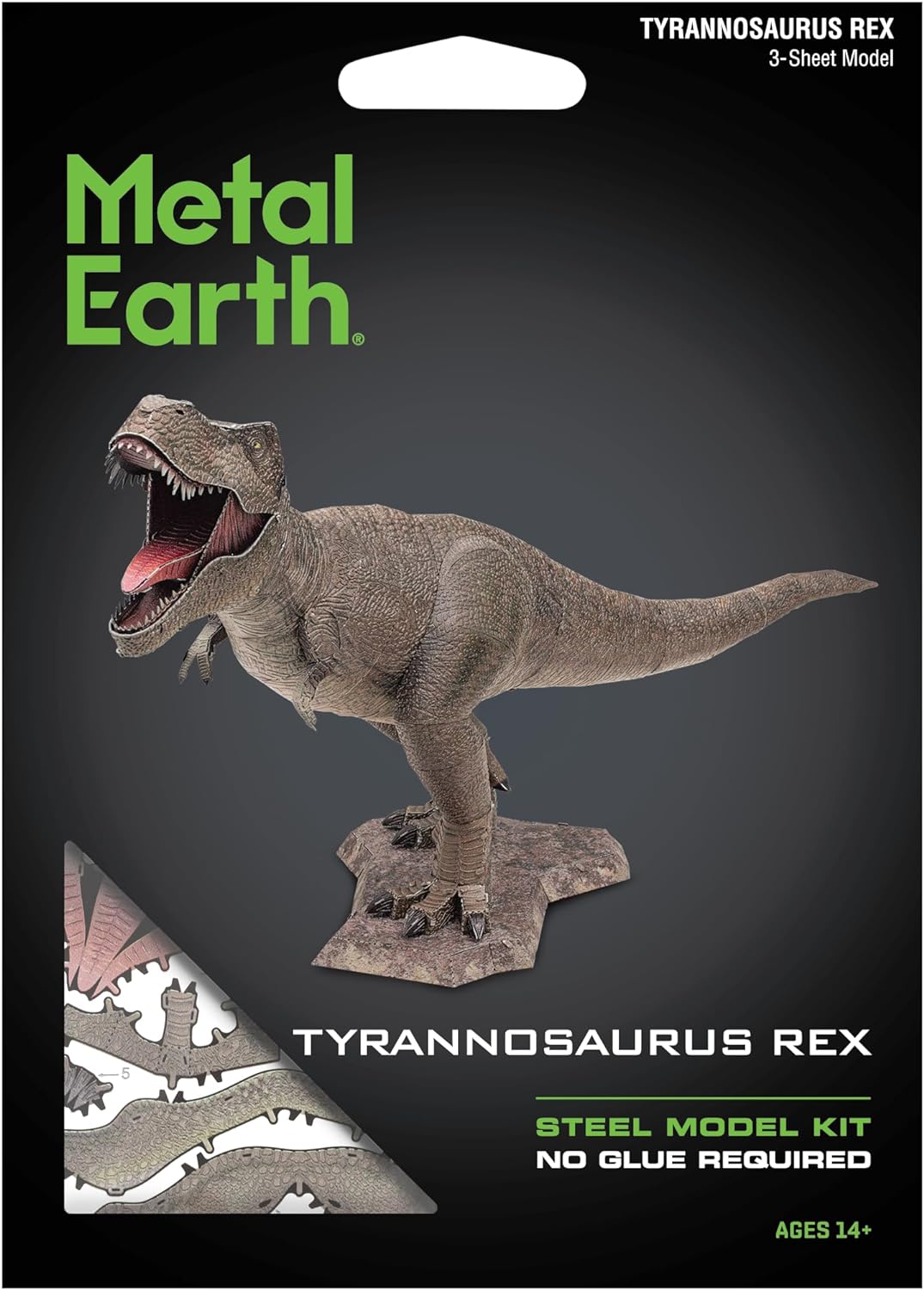 Metal Earth Tyrannosaurus Rex Color 3D Laser Cut Model + Tweezers 00061