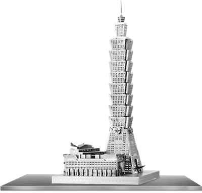 Metal Earth Premium Taipei 101 3D Laser Cut Model Fascinations 013078