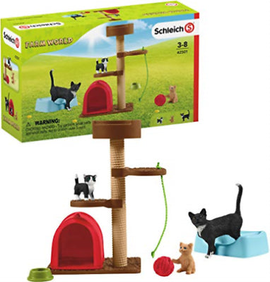 Farm World 42501 9-piece Playtime Cats Animal Toys Set Schleich 73045