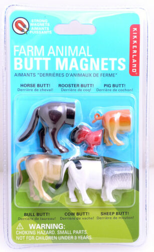 Farm Animal Butt Magnets Kikkerland 055667
