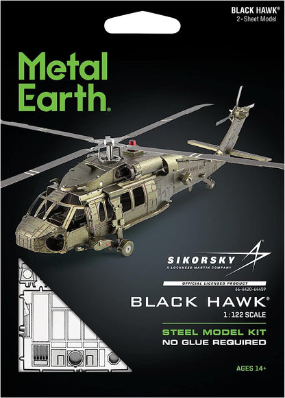 Metal Earth Black Hawk Color 3D Model + Tweezers 24616