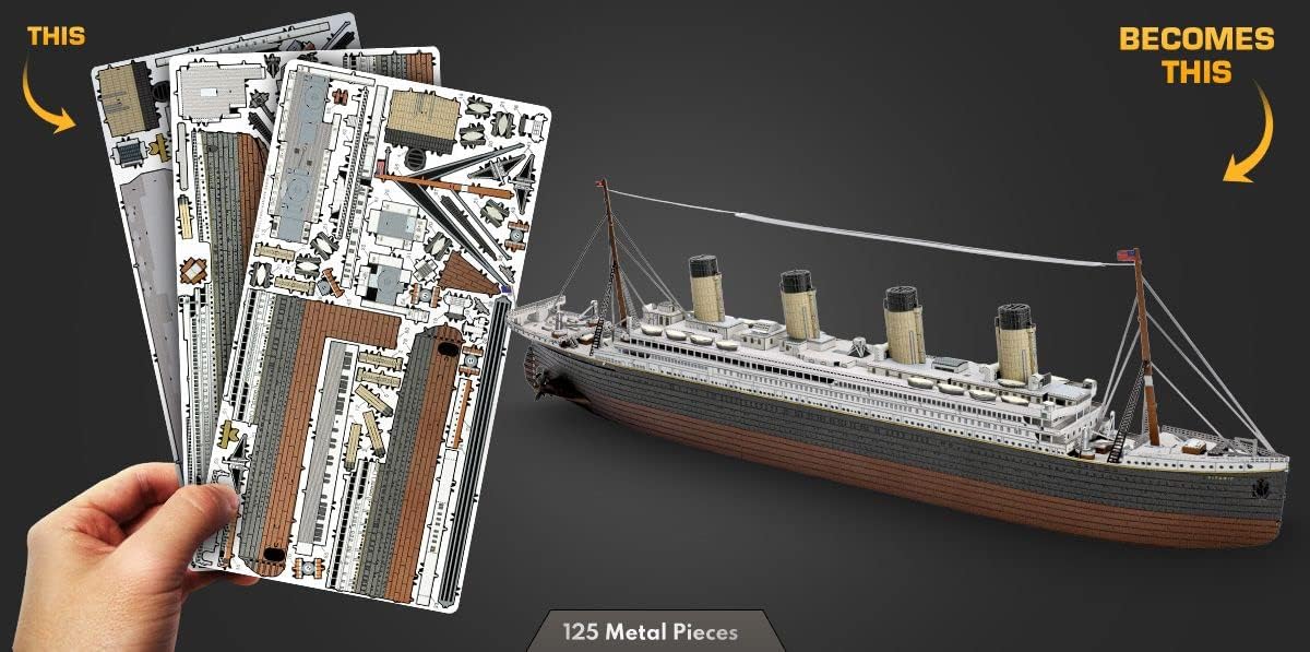 Metal Earth Premium RMS Titanic 3 Sheet 3D Laser Cut Model + Tweezers 01419