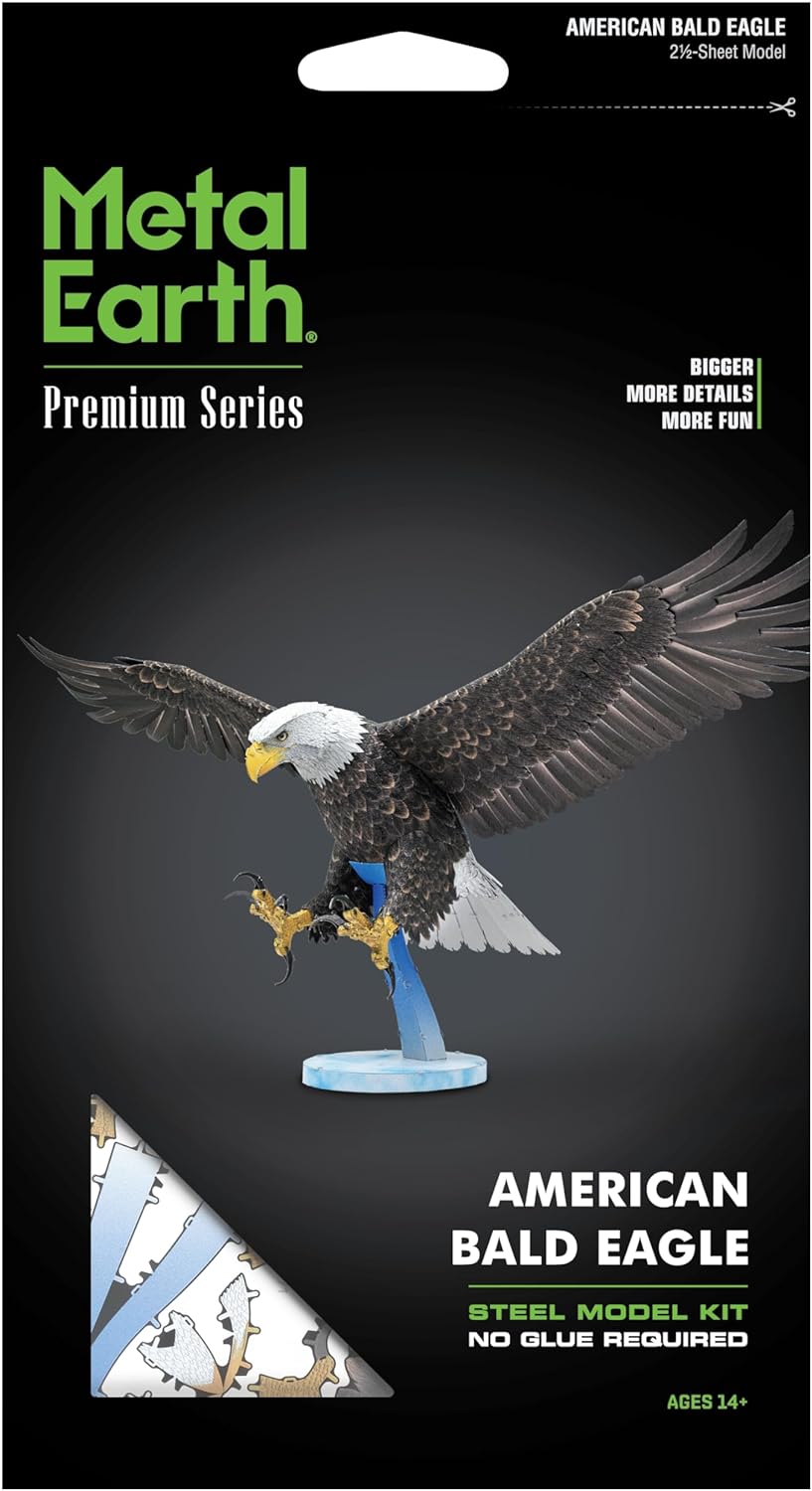 Metal Earth Premium American Bald Eagle 3D Laser Cut Model 20179