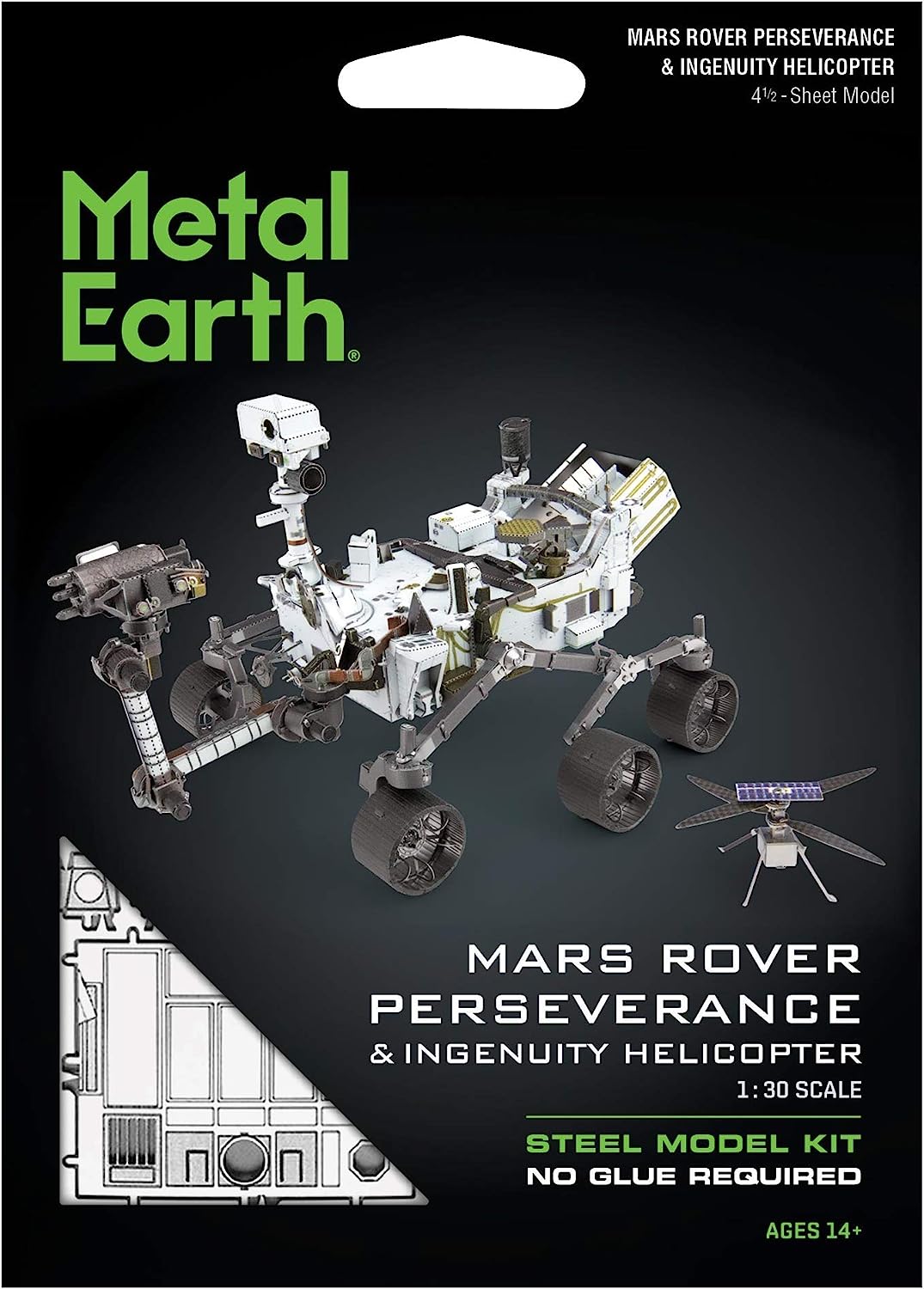 Metal Earth Mars Rover Perseverance & Ingenuity 3D Model + Tweezers 24654