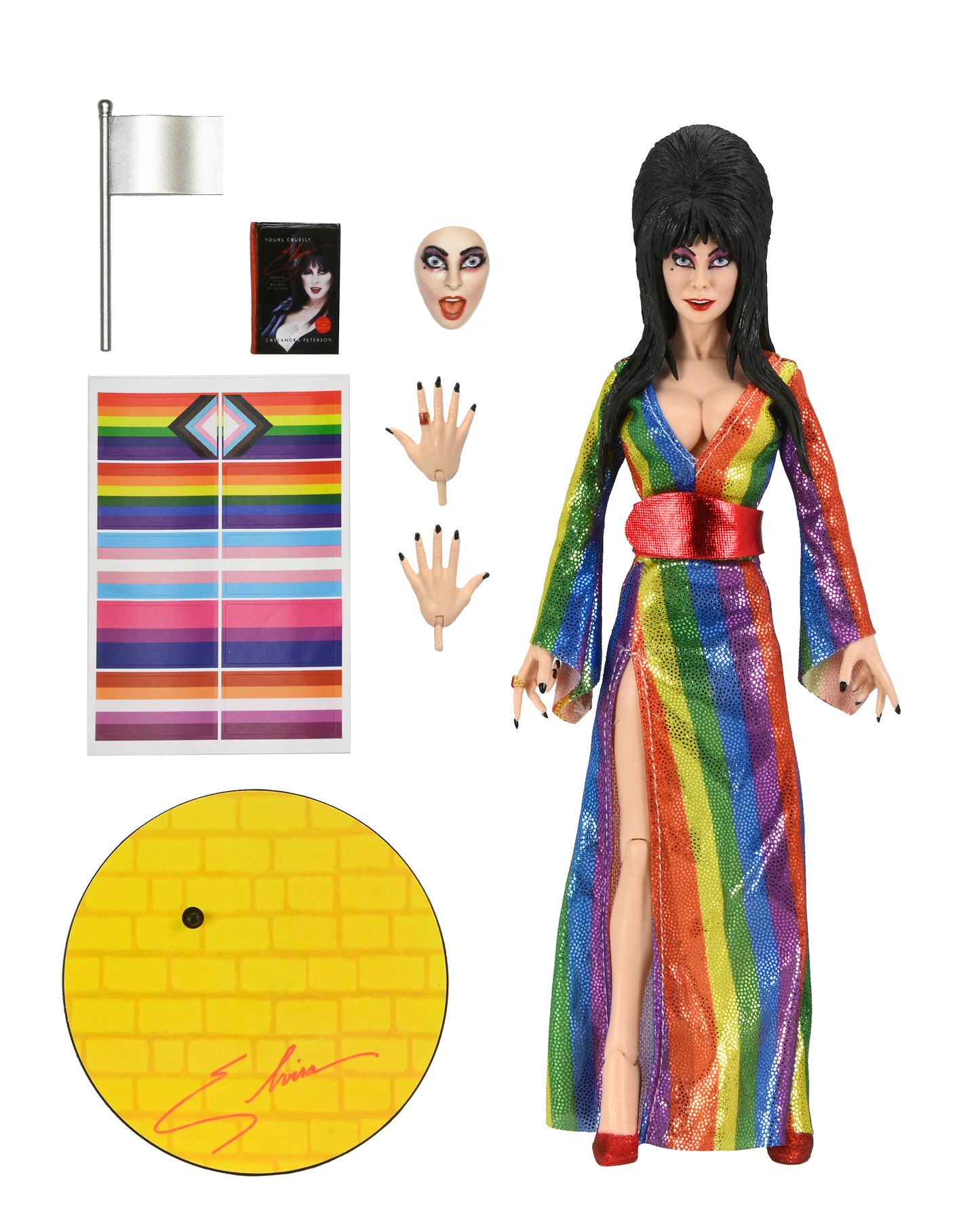 Elvira Over the Rainbow 8" Clothed Toy Figure NECA 72009