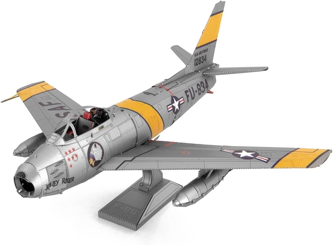 Metal Earth F-86 Sabre Color 3D Laser Cut Model + Tweezers 00153