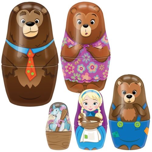 Tin Story Book Nesting Dolls Goldilocks and the Three Bears 34103