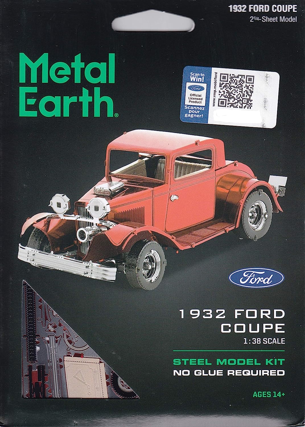 Metal Earth 1932 Ford Coupe 3D Model + Tweezers 11982