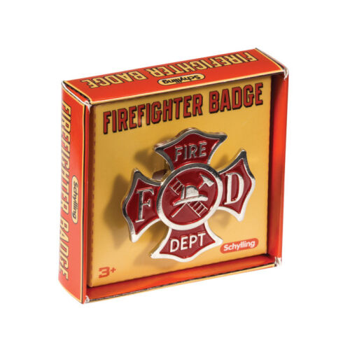 Toy Firefighter Metal Badge Schylling 34660