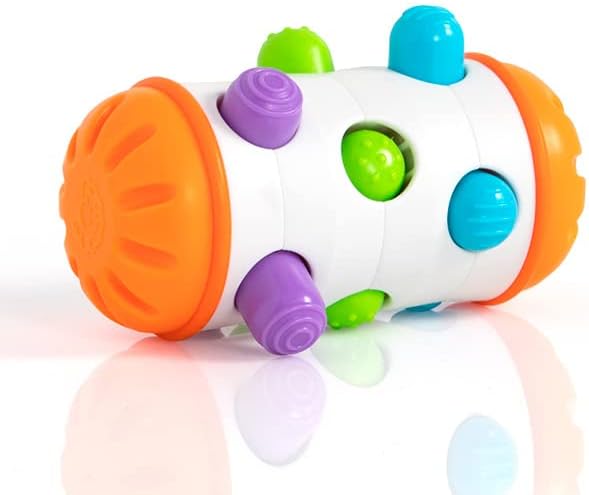 Fat Brain Toys Rolio - Sensory Tummy Time and Rattle Toy 74319