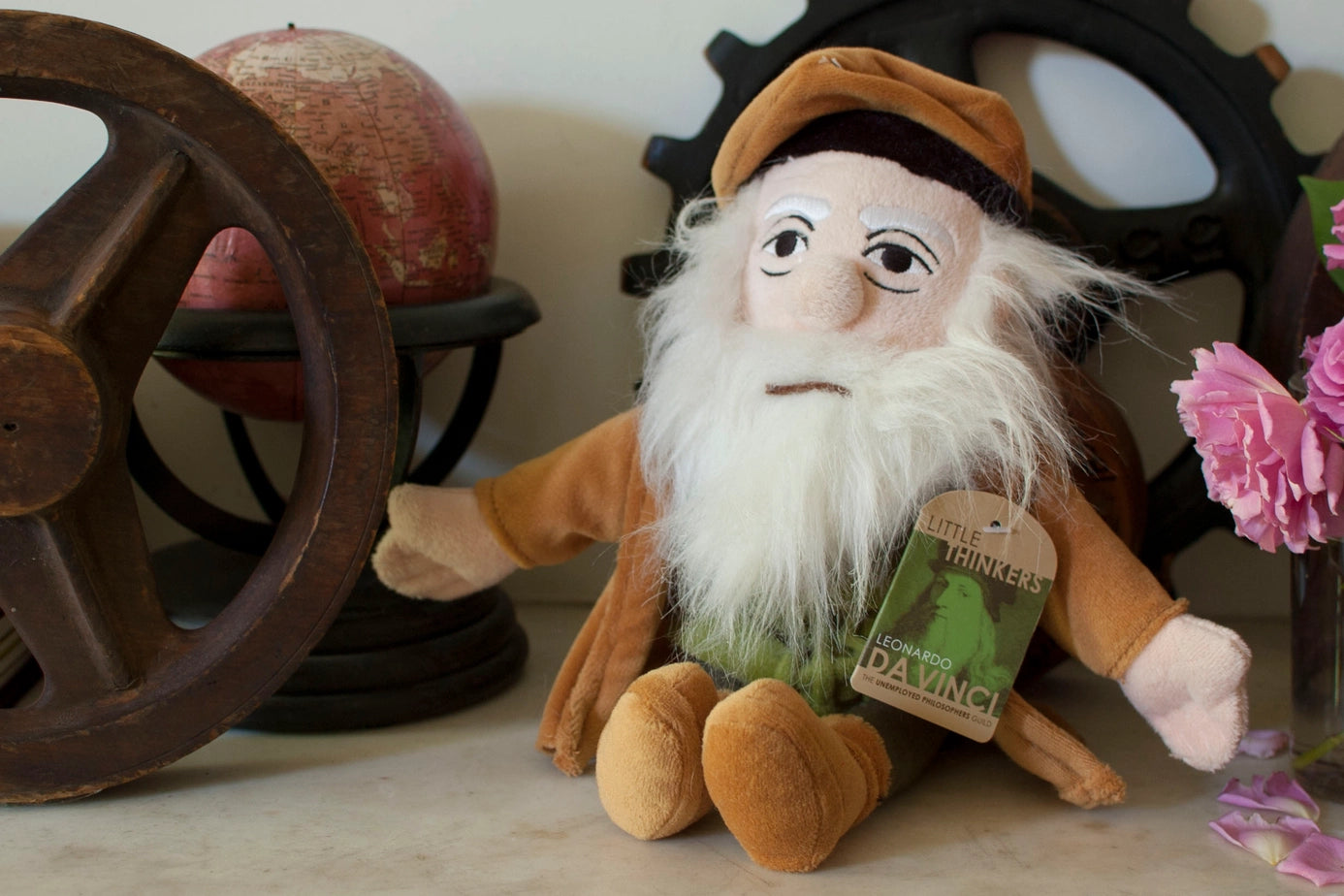 Little Thinkers Leonardo Da Vinci Plush - Unemployed Philosophers Guild 01188