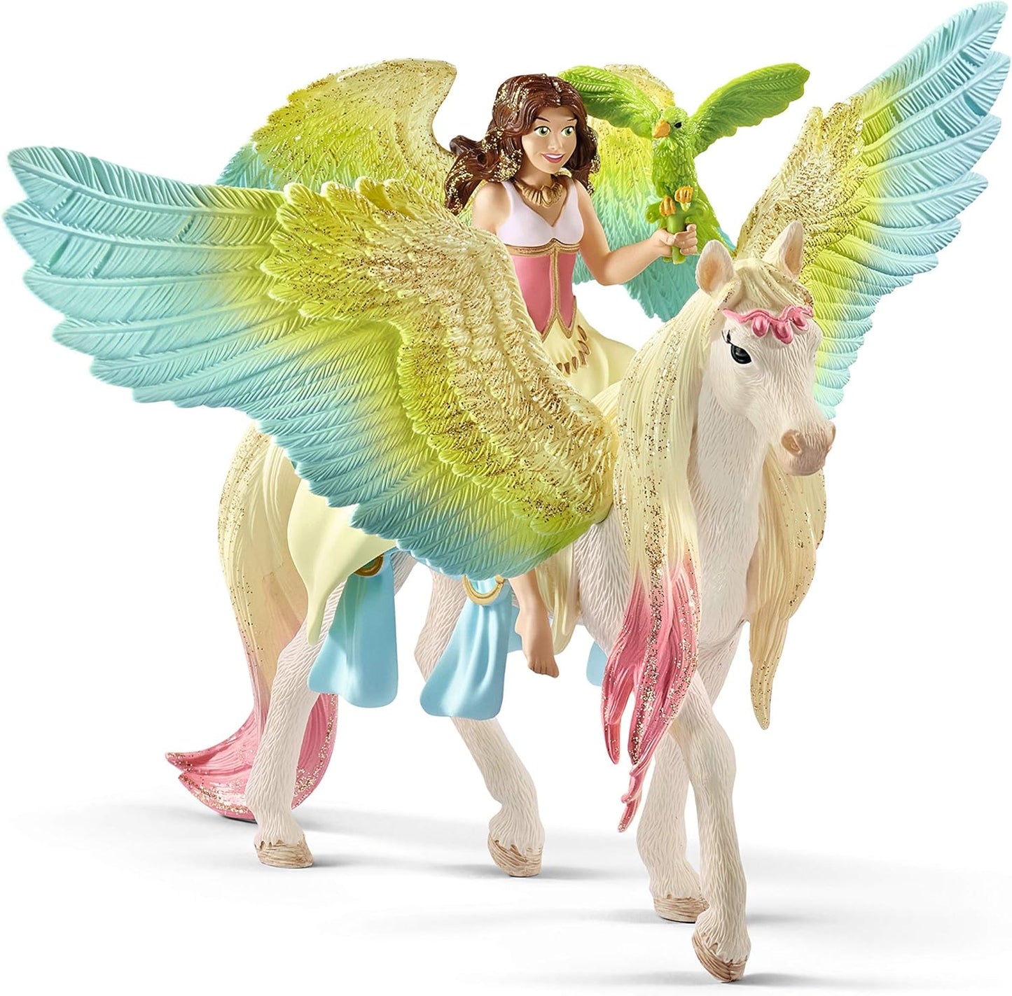 Bayala 70566 Fairy Surah with Glitter Pegasus toy figure Schleich 73786