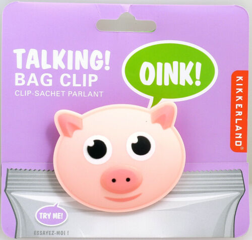 Talking Bag Clip - Pig Kikkerland 052628