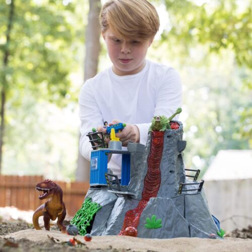 Dinosaur Base Camp Station and Erupting Volcano Schleich 49319