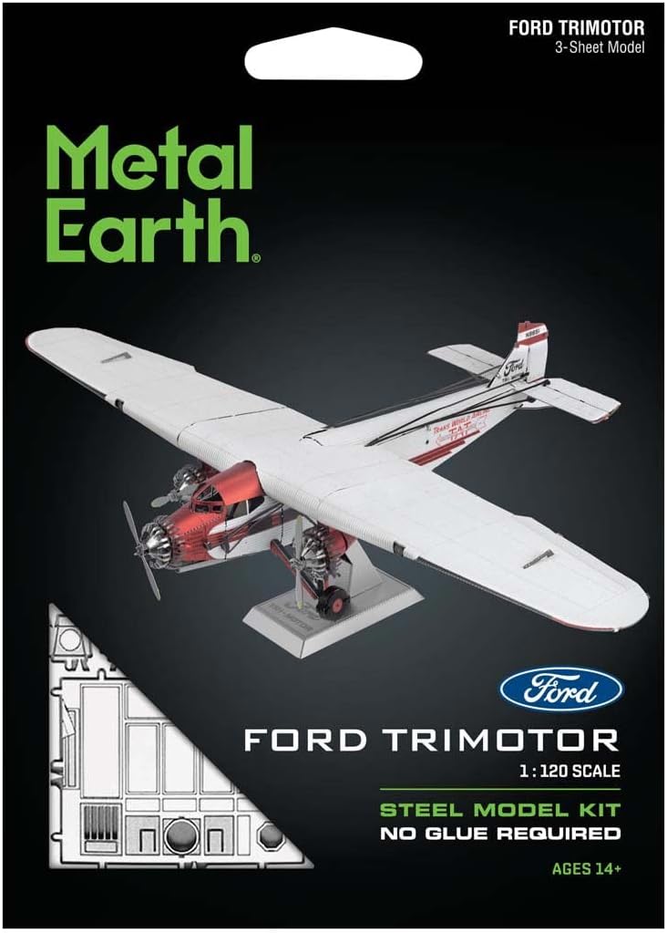 Metal Earth Ford Trimotor 3D Model + Tweezers 024678