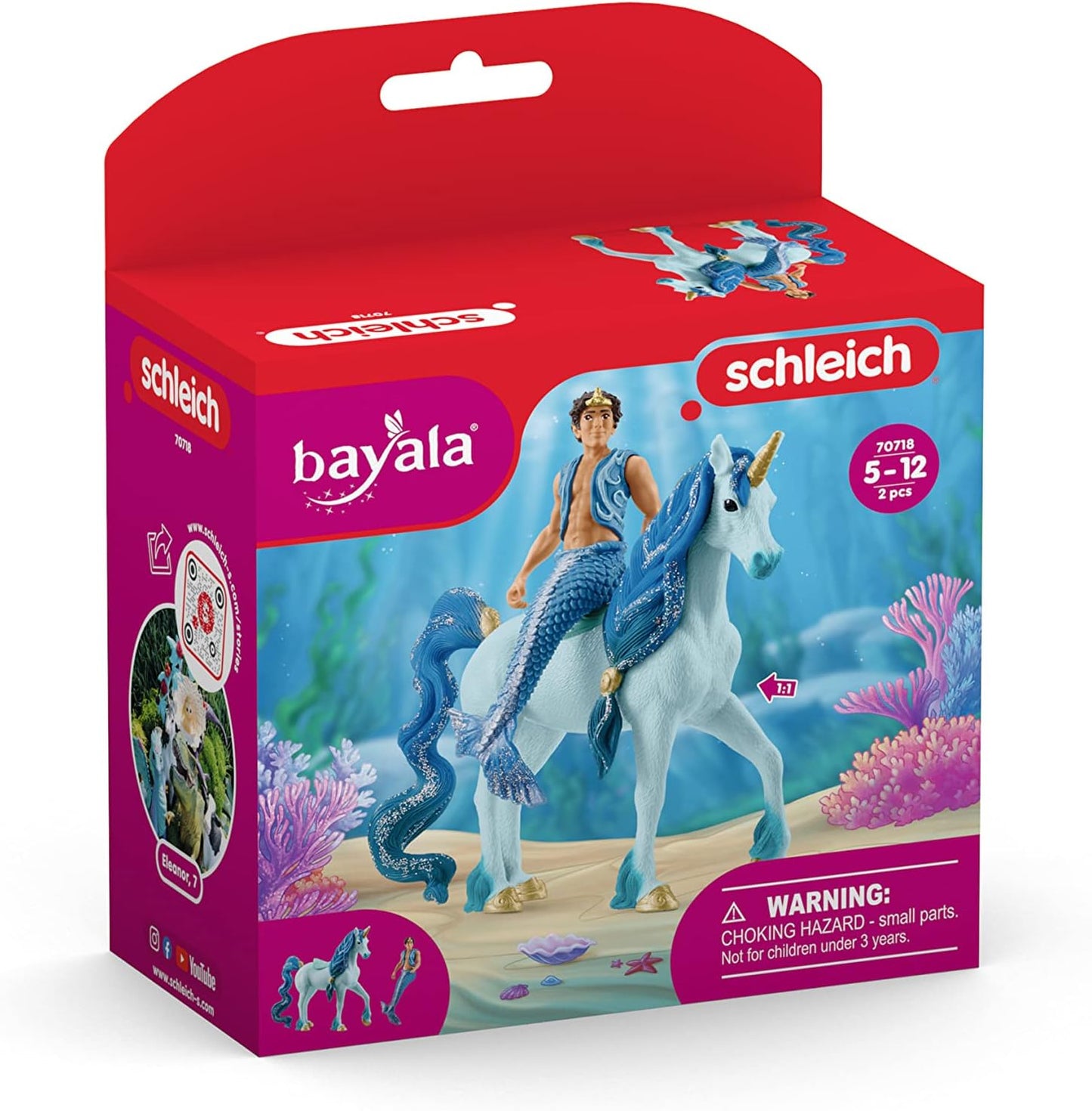 Bayala 70718 Aryon on Unicorn Toy figure Schleich 63278