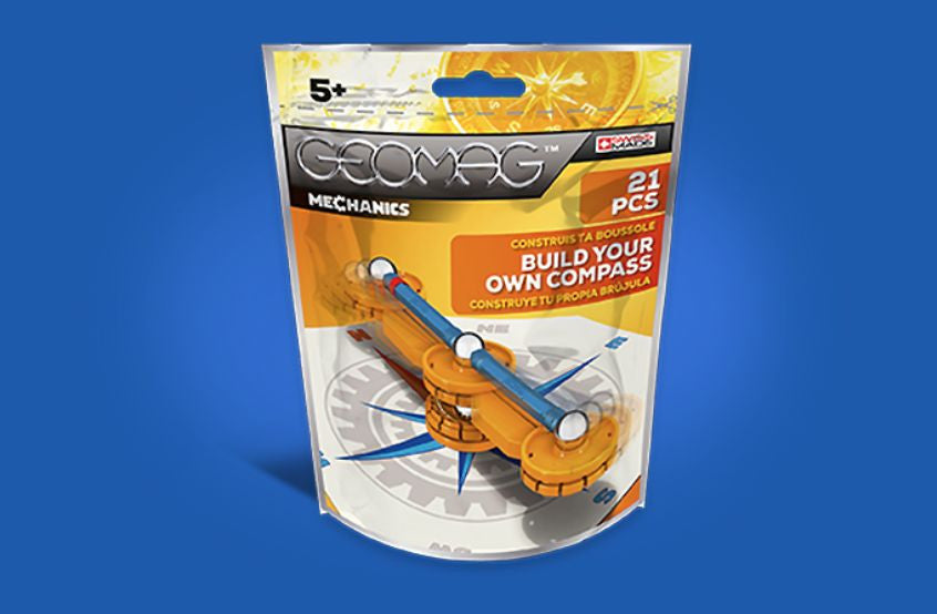 Geomag Mechanics 21pc Build Your Own Compass Magnetic Construction Set 07180