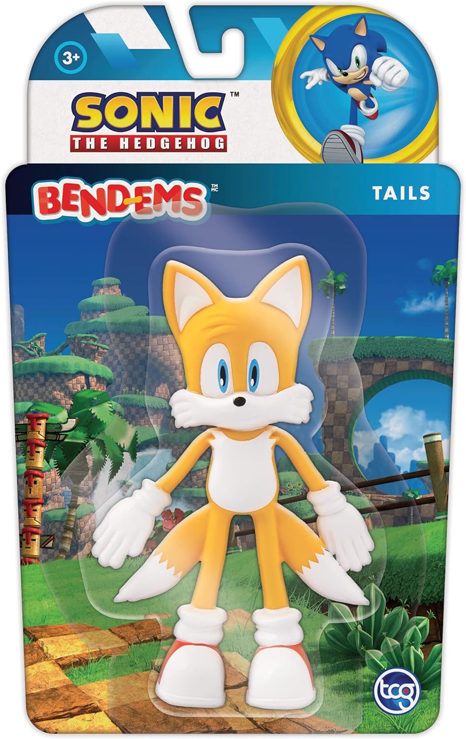 Sonic The Hedgehog Bend-Ems Tails figure NJ Croce 52211