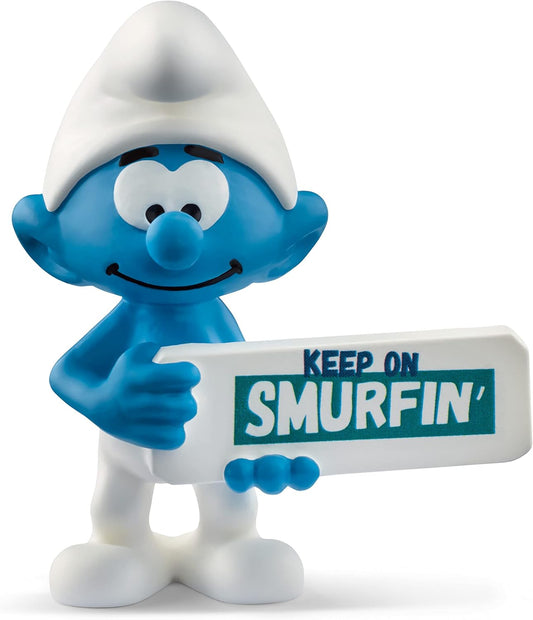 Smurfs 20843 Smurf with Sign Toy figure Schleich 30202