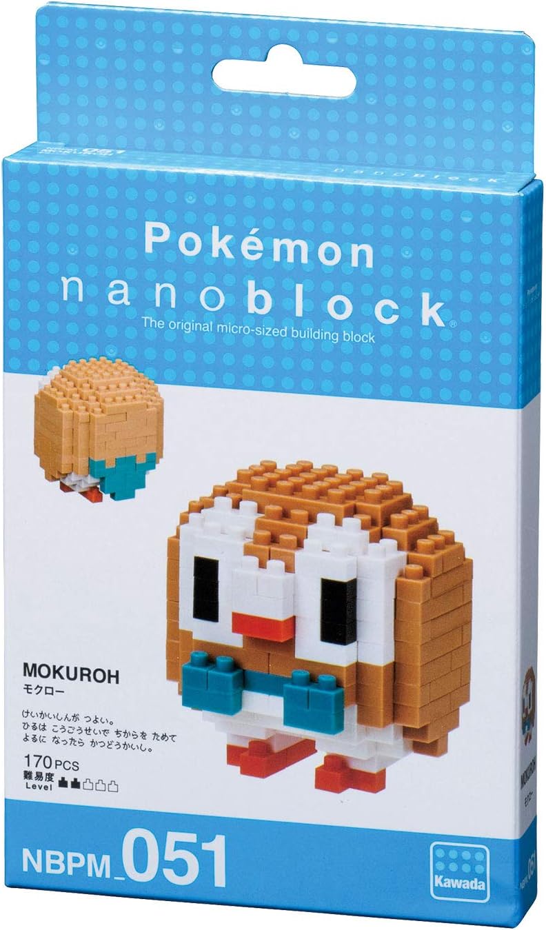 Nanoblock Pokemon Rowlet 170pcs Kawada 14510