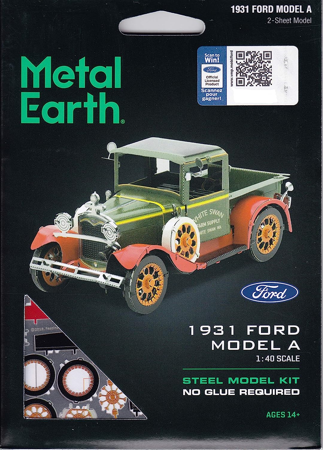 Metal Earth 1931 Ford Model A color 3D Model + Tweezers 11975