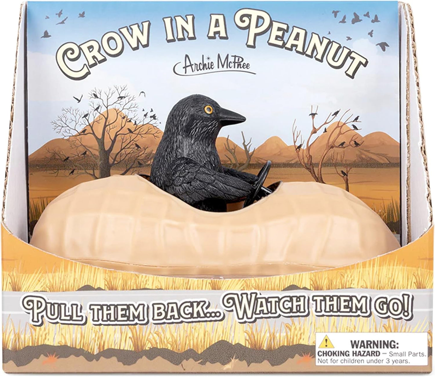 Crow in a Peanut figure Novelty Gift Accoutrements 30829