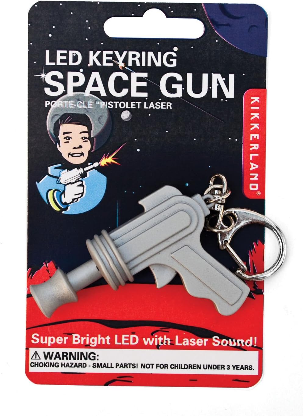 Space Gun Light-Up Keyring Kikkerland 72695