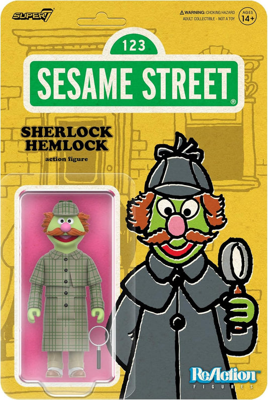 Reaction Sesame Street Sherlock Hemlock toy figure Super7 60124