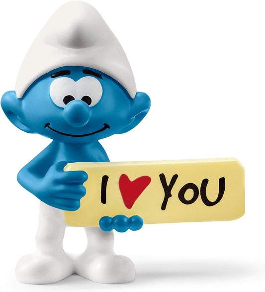 Smurfs 20823 Smurf with I love you sign figure Schleich 19854