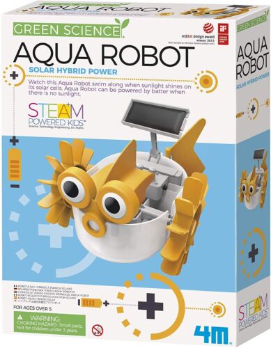 4M Aqua Fish Solar Hybrid Power Robot Kids Science Kit 64601