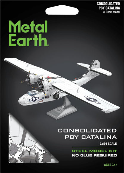 Metal Earth Consolidated PBY Catalina 3 Sheet 3D Model + Tweezer 00139