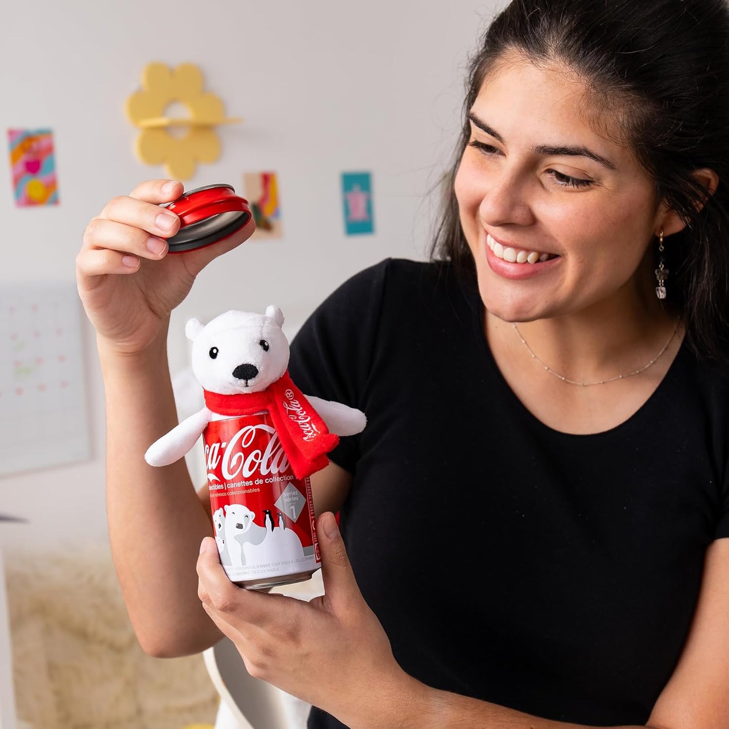 Coca-Cola Pop Cans! Collectible 5" 1 Random Plush Stuffed Animal 12oz 40310