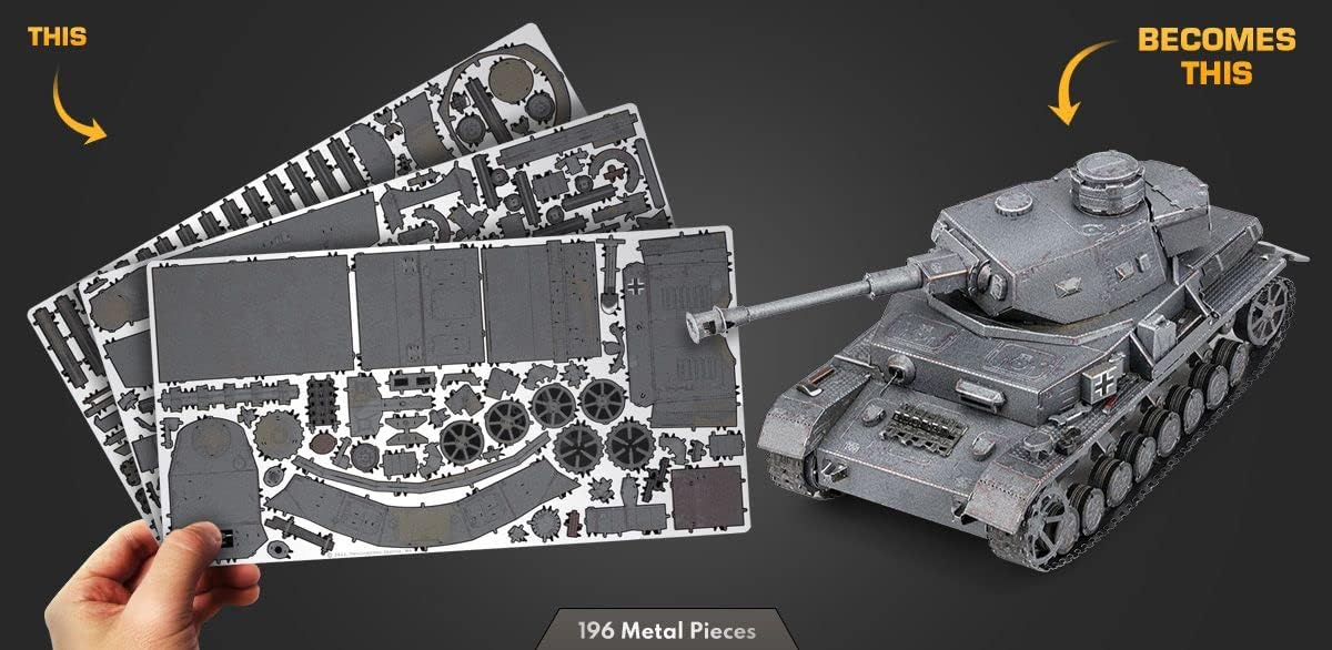 Metal Earth Premium Panzer IV 3D Laser Cut Model + Tweezers 01440
